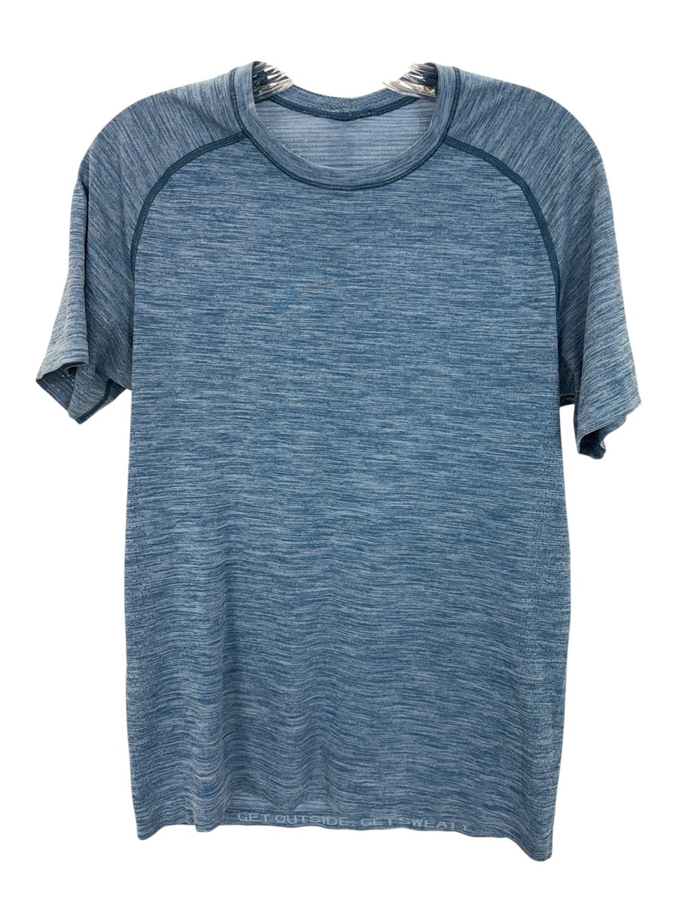 Lululemon Metal Vent Tech Short Sleeve Shirt w/Skull & Crossbones Small Blue - Picture 10 of 16